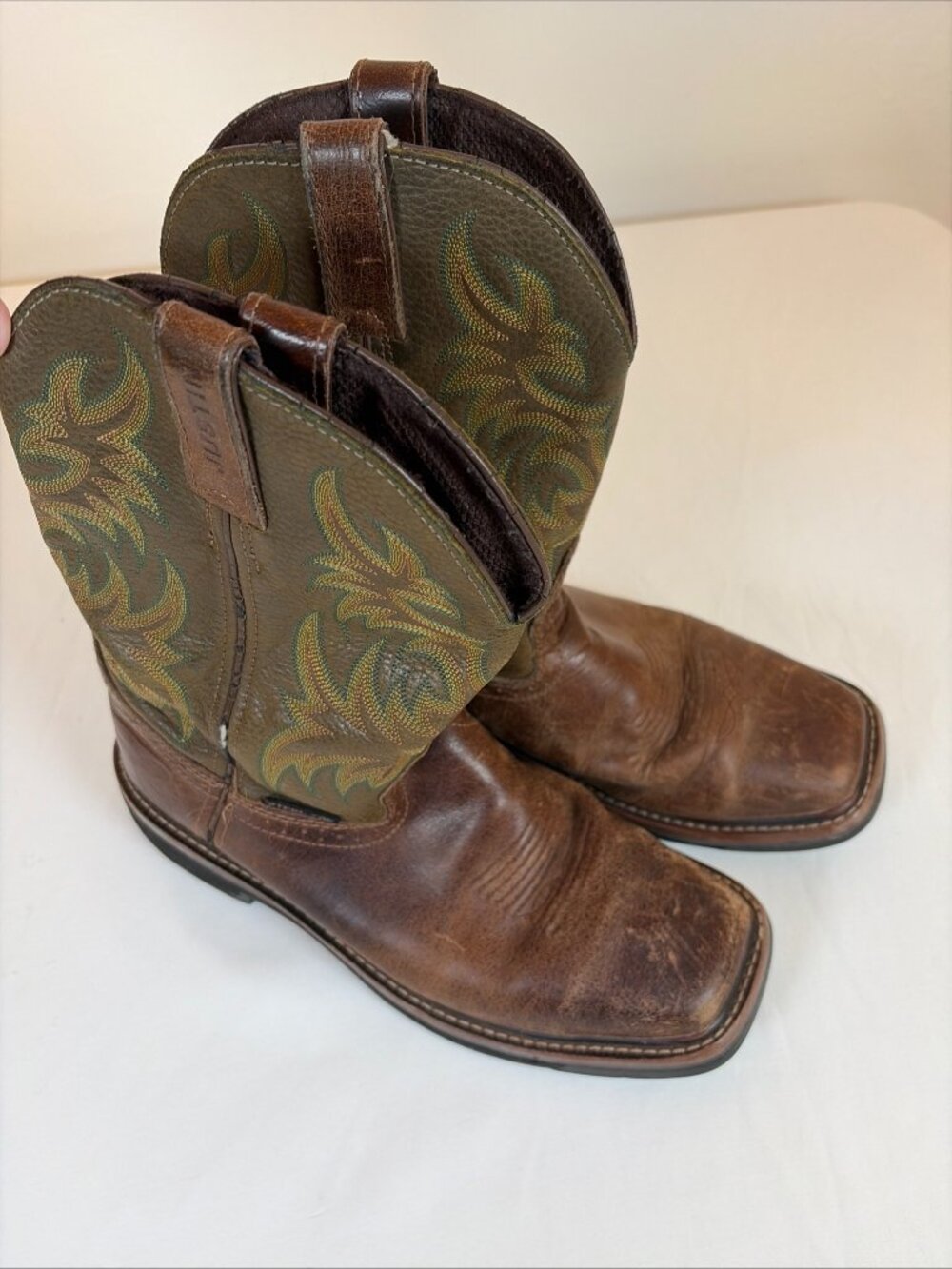 Justin Stampede Collection Work Boot w/ Stampede Steel Toe Cowboy Boots Men's 8D